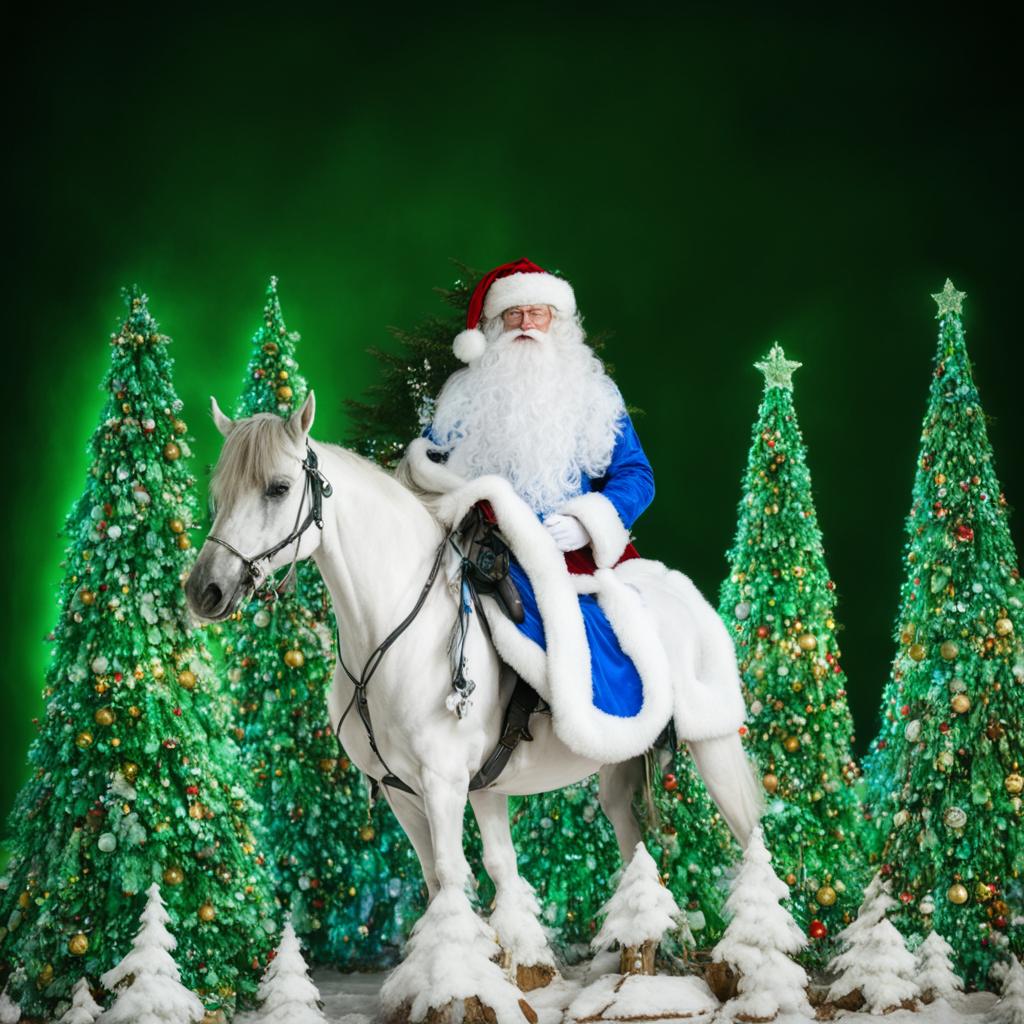 Дед Мороз на белом коне